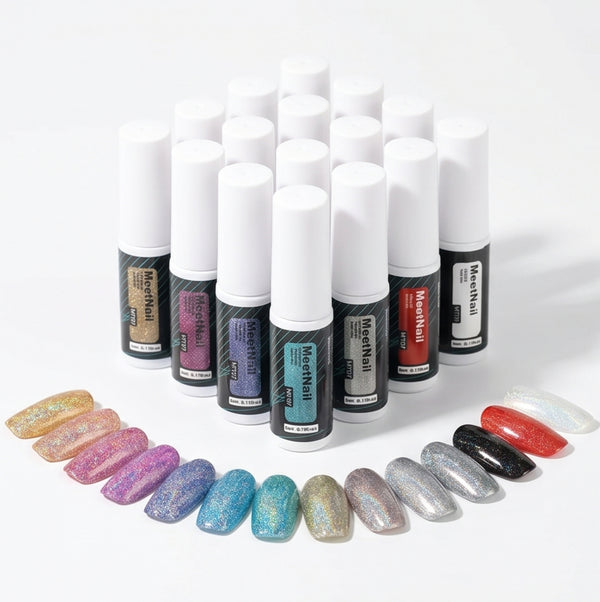 Belta Beauty 12 Colors Reflective Glitter Gel Polish